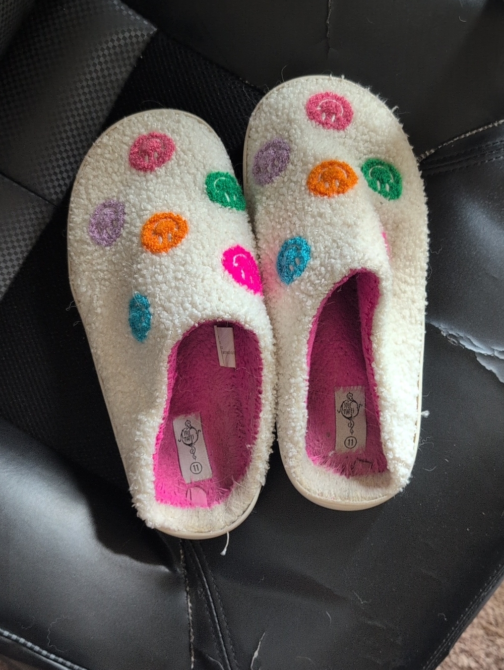 Cozy Cream Polka Dot Slippers with Bright Multicolor Dots